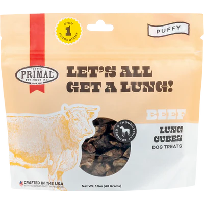 PRIMAL - Canine - Treats - Let's All Get A Lung - Beef