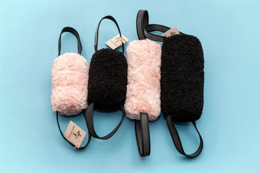 Faux Fur Barrel Toy - Pink/Black/Multi