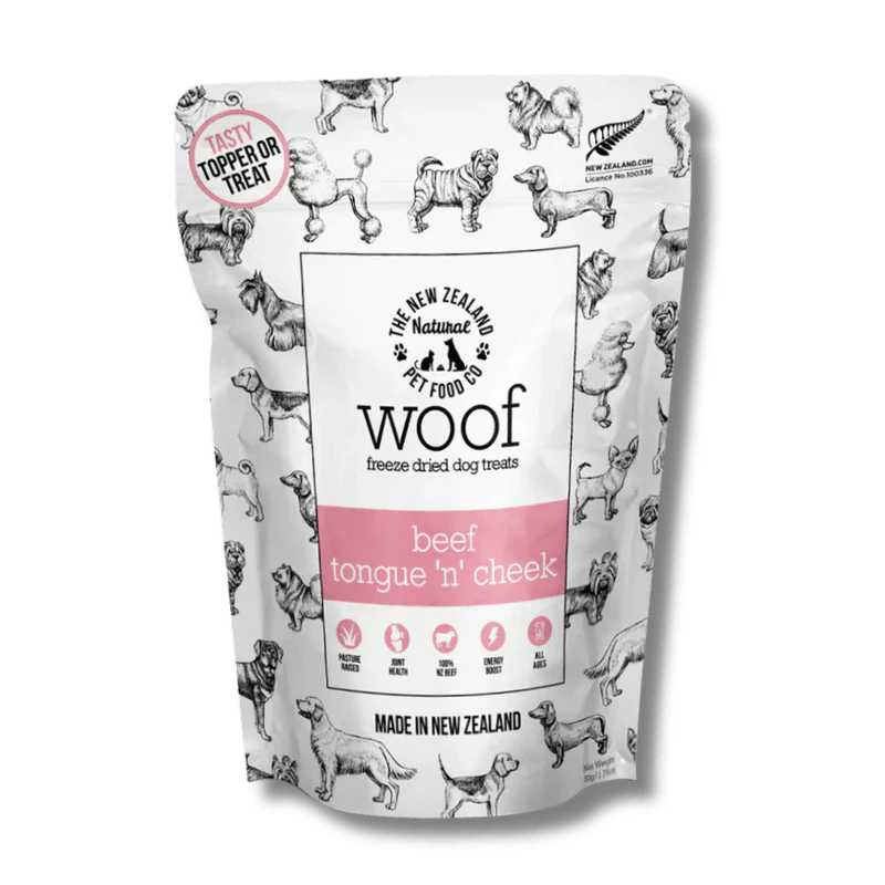 NZ Natural Pet Food Co - Beef - Tongue 'n' Cheek - 50g NEW